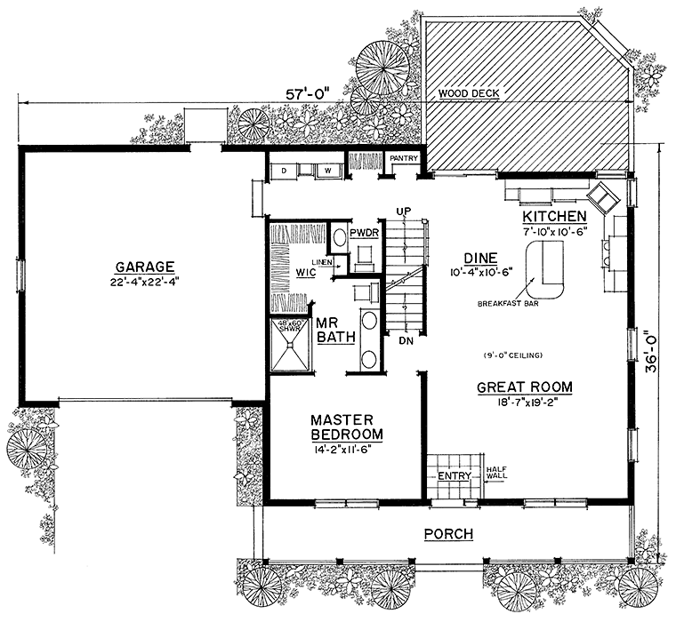 Colonial Cottage Country Level One of Plan 86077