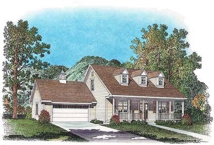 Colonial Cottage Country Elevation of Plan 86077