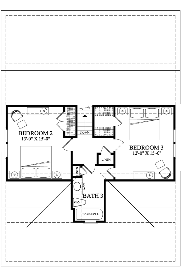 Cape Cod Cottage Country Southern Level Two of Plan 86101