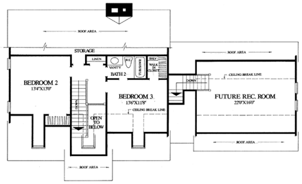 House Plan 86102 Second Level Plan
