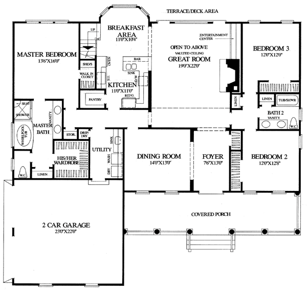 Cape Cod Country Southern Traditional Level One of Plan 86104