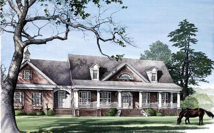 Colonial Country Southern Traditional Elevation of Plan 86112
