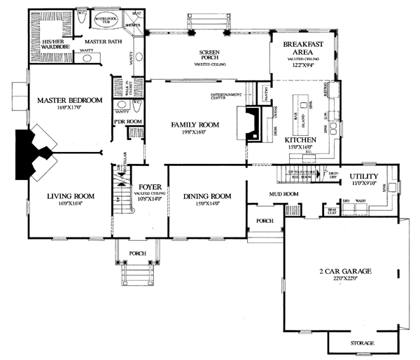 Colonial Southern Level One of Plan 86113