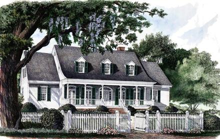 Country Southern Traditional Elevation of Plan 86116