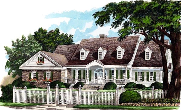 Plan 86124 | Southern Style with 3 Bed, 3 Bath, 2 Car Garage