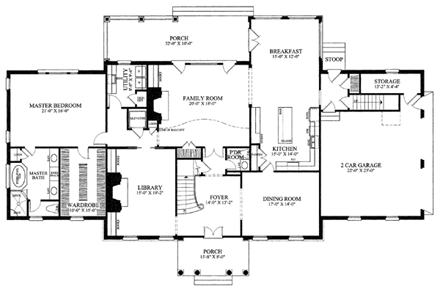 House Plan 86126 First Level Plan