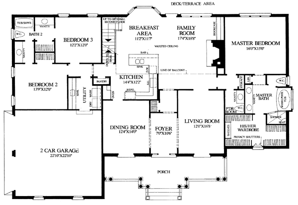 Colonial Country Southern Level One of Plan 86127