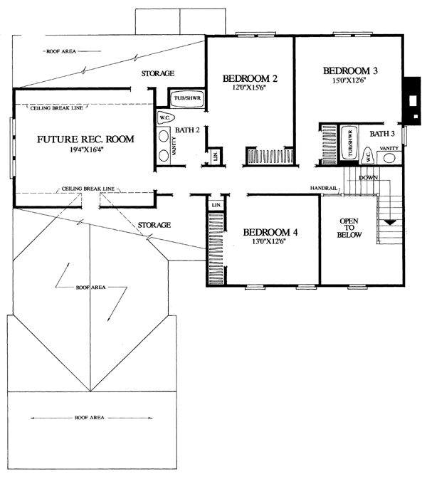 Colonial Southern Level Two of Plan 86128