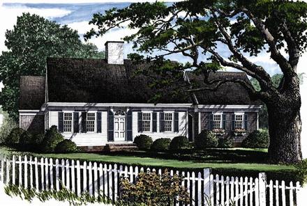 Cape Cod Traditional Elevation of Plan 86129