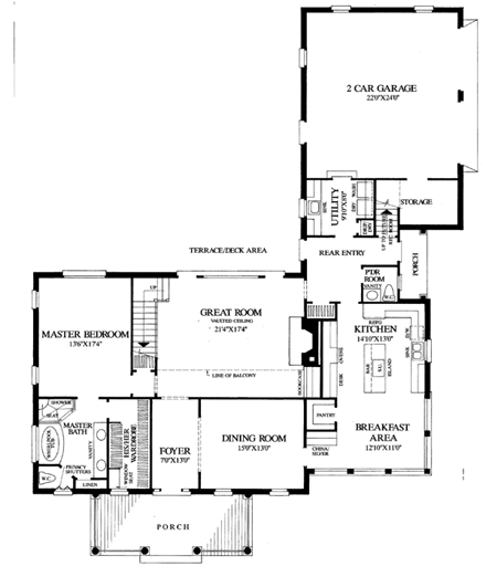 House Plan 86131 First Level Plan