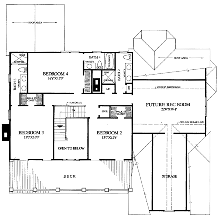 House Plan 86136 Second Level Plan