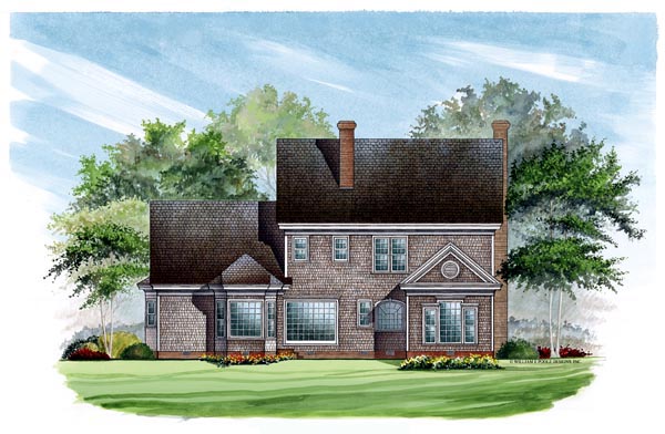 Colonial Southern Rear Elevation of Plan 86136