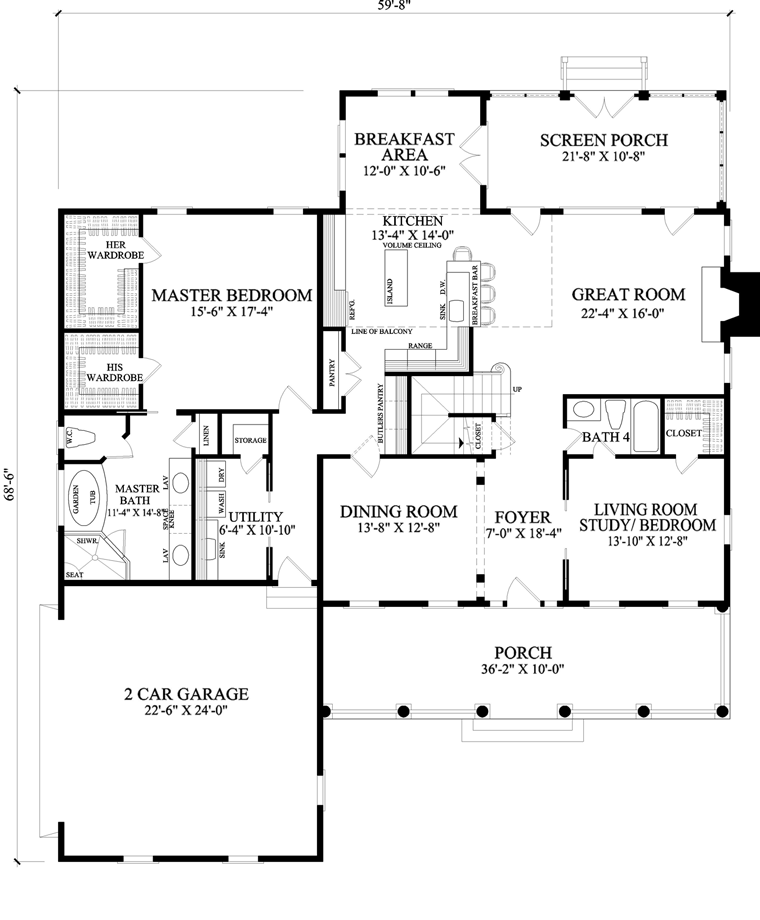 Cape Cod Colonial Traditional Level One of Plan 86138