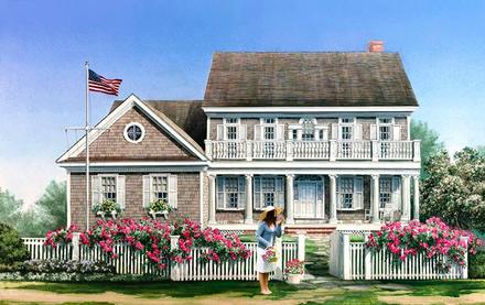 Cape Cod Colonial Traditional Elevation of Plan 86138