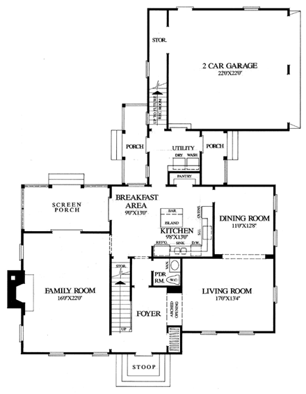 House Plan 86139 First Level Plan