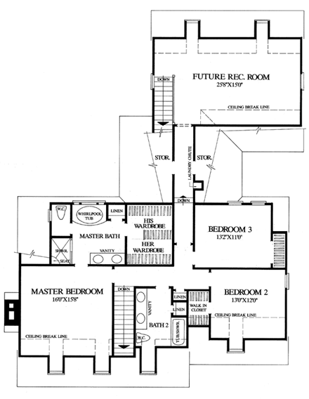 House Plan 86139 Second Level Plan