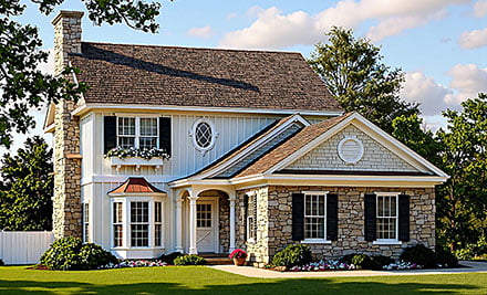 Cottage Country Traditional Elevation of Plan 86142