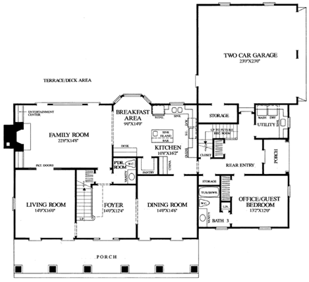 House Plan 86146 First Level Plan