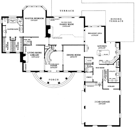 House Plan 86147 First Level Plan