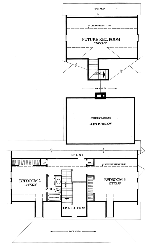 Colonial Cottage Country Craftsman Farmhouse Southern Traditional Level Two of Plan 86156