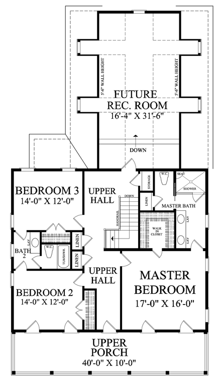 House Plan 86157 Second Level Plan