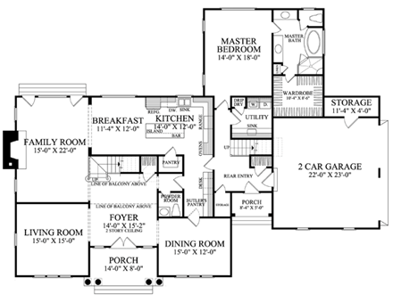 House Plan 86159 First Level Plan