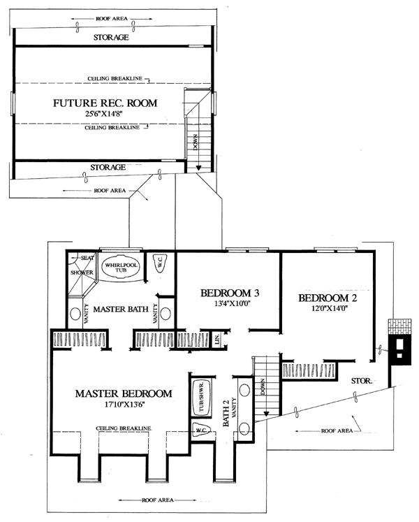 Cottage Country Farmhouse Traditional Level Two of Plan 86163