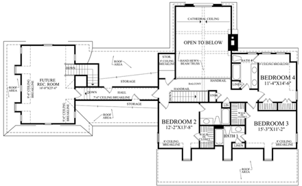 House Plan 86165 Second Level Plan
