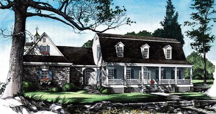 Country Farmhouse Elevation of Plan 86165