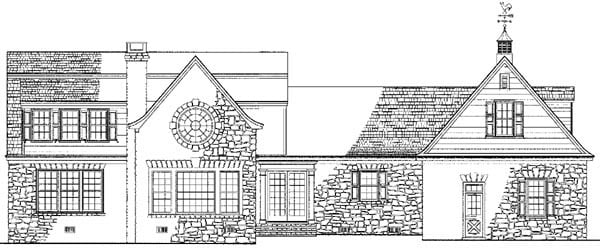 Country Farmhouse Rear Elevation of Plan 86165