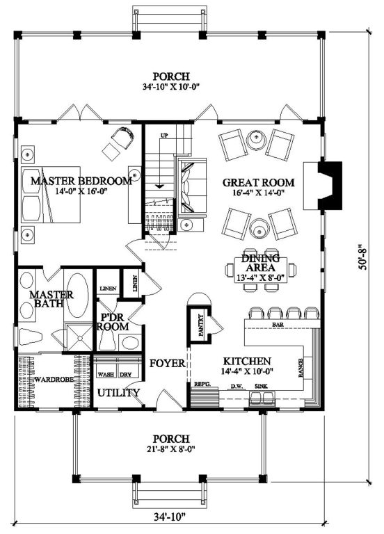 Bungalow Cape Cod Cottage Country Level One of Plan 86169