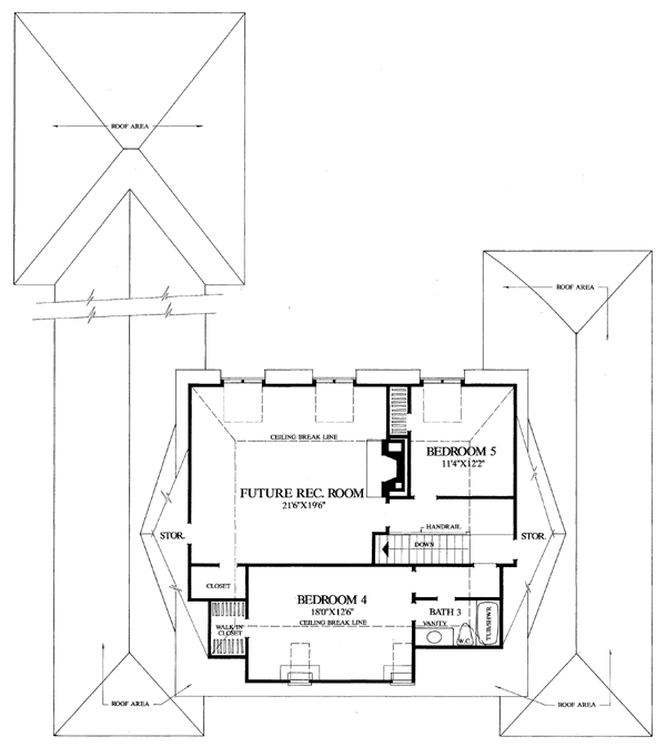 Ranch Traditional Level Two of Plan 86170