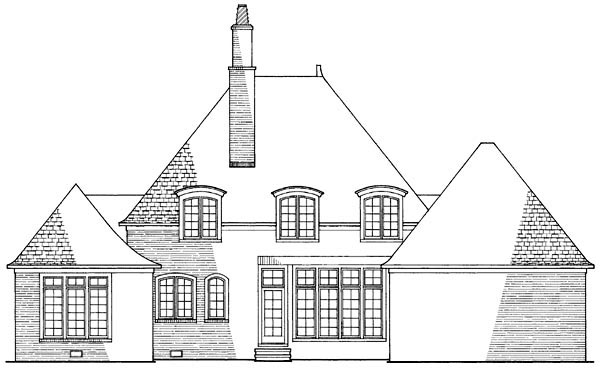 Ranch Traditional Rear Elevation of Plan 86170
