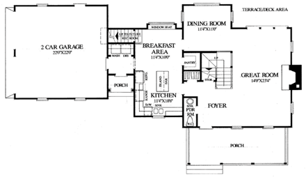 House Plan 86181 First Level Plan