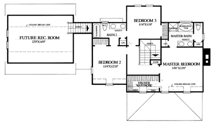 House Plan 86181 Second Level Plan