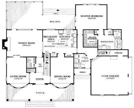 House Plan 86182 First Level Plan