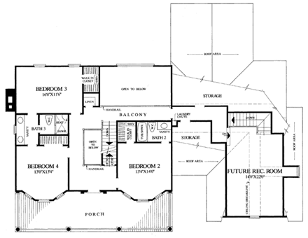 House Plan 86182 Second Level Plan