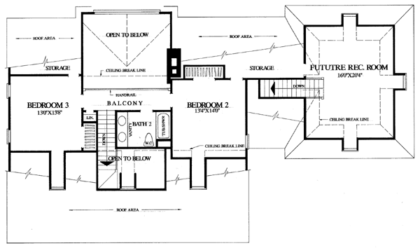 Farmhouse Level Two of Plan 86184