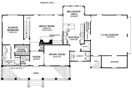 House Plan 86191 First Level Plan