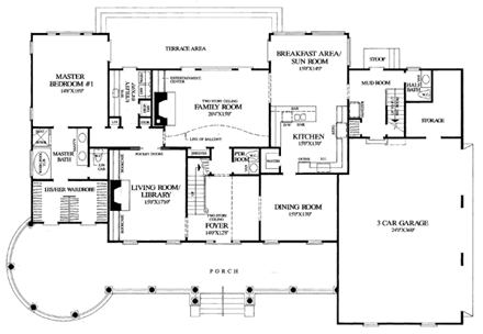 House Plan 86192 First Level Plan