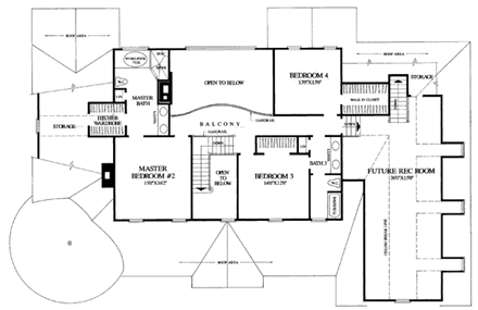 House Plan 86192 Second Level Plan