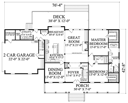 House Plan 86193 First Level Plan