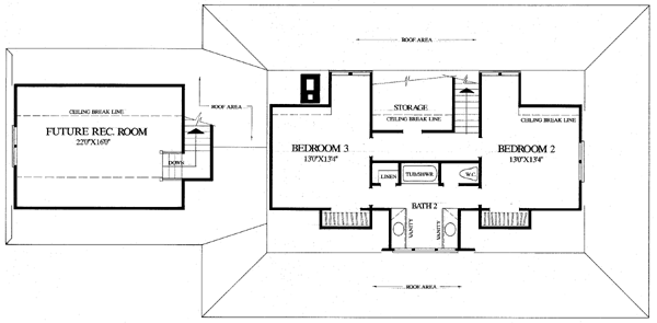 Colonial Cottage Country Craftsman Farmhouse Southern Traditional Level Two of Plan 86194