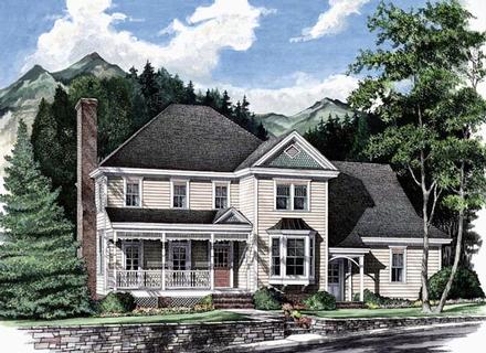 Cottage Country Farmhouse Elevation of Plan 86199