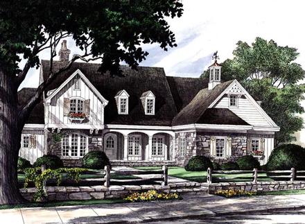 Country Craftsman Southern Elevation of Plan 86201