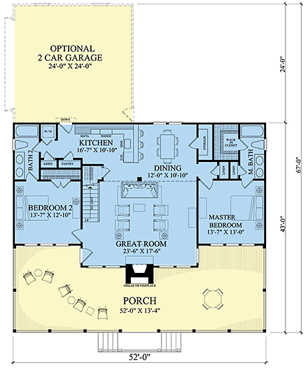 House Plan 86202 First Level Plan