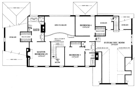 House Plan 86207 Second Level Plan