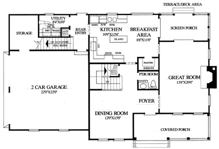 House Plan 86208 First Level Plan