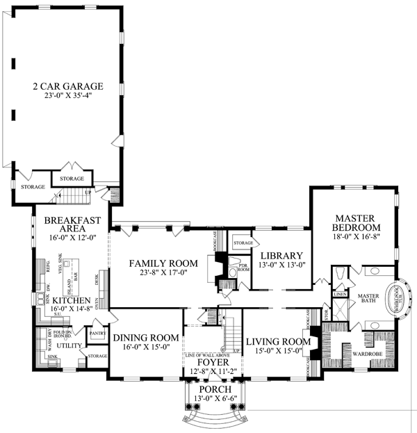 Plantation Southern Level One of Plan 86209