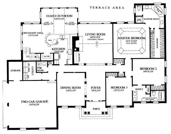 Colonial Traditional Level One of Plan 86212
